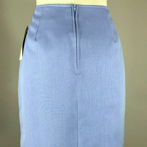 New Vintage Maren Light Blue Pencil Skirt - Fits Like 4/6 - Picture 6 of 11